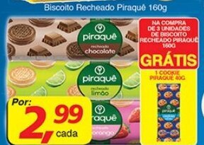 Supermercados Guanabara Biscoito Recheado Piraque 160g oferta