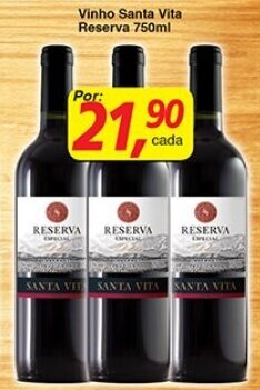 Supermercados Guanabara Vinho Santa Vita Reserva 750ml oferta