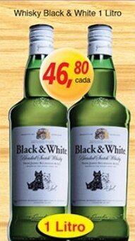 Supermercados Guanabara Whisky Black & White 1L oferta