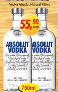 Supermercados Guanabara Vodka Absolut Natural 750ml oferta