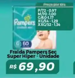 Mart Minas Fralda Pampers Sec Super Hiper - Unidade oferta