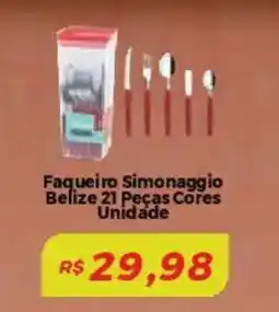 Mart Minas Faqueiro Simonaggio Belize 21 Peças Cores Unidade oferta