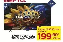 Carrefour 55 - smart tv qled google tvc6 oferta