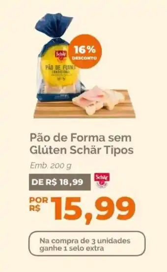 Oba Hortifruti Pão de Forma sem Glúten Schär Tipos oferta