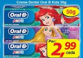 Supermercados Guanabara Creme Dental Oral B Kids 50g oferta
