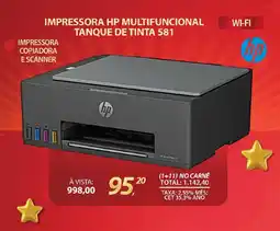 Lojas Cem Impressora hp multifuncional tanque de tinta 581 oferta