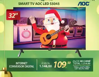 Lojas Cem Smart tv aoc led s5045 oferta