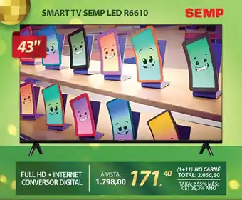 Lojas Cem Smart tv semp led r6610 oferta