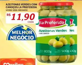 Assaí Atacadista Azeitonas verdes com caroços la preferida vidro  drenado oferta