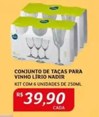 Assaí Atacadista Conjunto de taças para vinho lírio nadir oferta