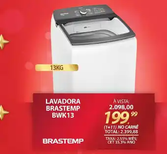 Lojas Cem Lavadora brastemp BWK13 oferta