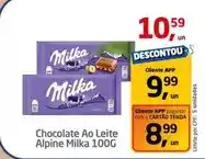 Tenda Atacado Milka - chocolate ao leite alpine oferta