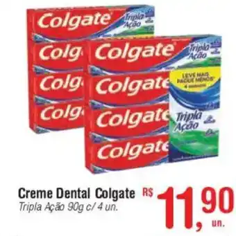 Fort Atacadista Creme Dental Colgate Tripla Ação c/4 un. oferta