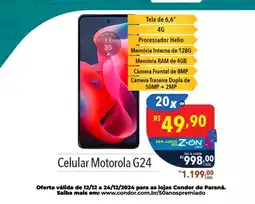 Supermercados Condor Celular Motorola G24 oferta