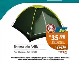 Supermercados Condor Barraca Iglu Belfix oferta