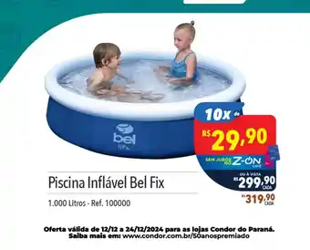 Supermercados Condor Piscina Inflável Bel Fix oferta