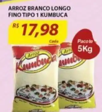 Assaí Atacadista Arroz Branco Longo Fino Tipo 1 Kumbuca 5kg oferta