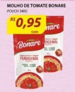 Assaí Atacadista Molho de Tomate Bonare 340g oferta