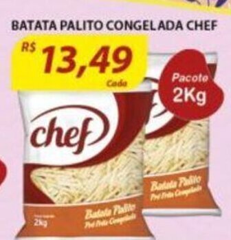 Assaí Atacadista Batata Palito Congelada Chef 2kg oferta