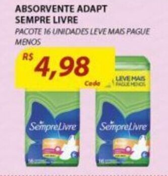 Assaí Atacadista Absorvente Adapt Sempre Livre oferta