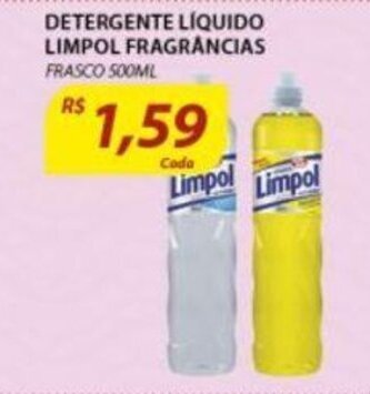 Assaí Atacadista Detergente Liquido Limpol Fragrancias 500ml oferta