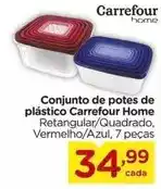 Carrefour Carrefour - conjunto de potes de plástico home oferta