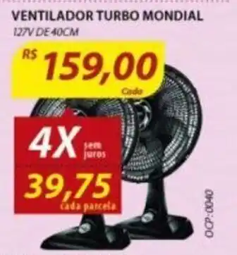 Assaí Atacadista Ventillador Turbo Mondial oferta