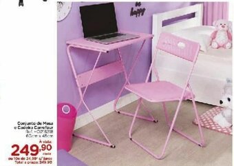 Carrefour Conjunto de Mesa e Cadeira Carrefour oferta