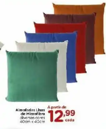 Almofadas Lisas de Microfibra 40cm x 40cm