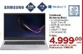 Carrefour Notebook Samsung Book oferta