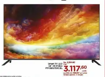 Carrefour Smafrt TV LED 58" 4K Philco oferta