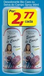 Supermercados Guanabara Desodorante Bio Care ou Seiva do Campo Spray 90ml oferta