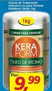 Supermercados Guanabara Creme de Tratamento Intensivo ou para Pentear Keraform Skafe 1kg oferta