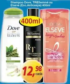 Supermercados Guanabara Shampoo Dove, TRESemme ou Elseve 400ml oferta