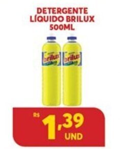 Atacadão Centro Sul Detergente Liquido Brilux 500ml oferta