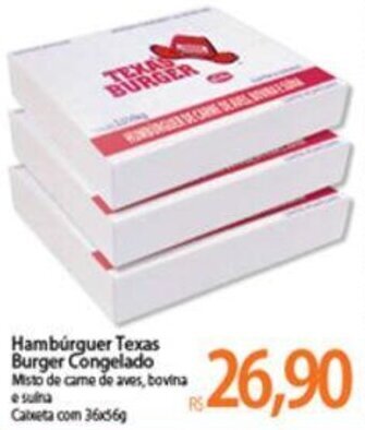 Atacadão Hamburguer Texas Burger Congelado oferta