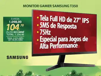 Lojas Cem Monitor gamer samsung t350 oferta