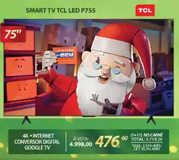 Lojas Cem Smart tv tcl led p755 oferta