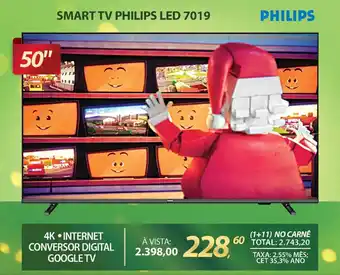 Lojas Cem Smart tv philips led 7019 oferta