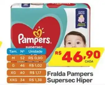 Supermercados Condor Fralda Pampers Supersec Hiper oferta