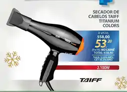 Lojas Cem Secador de cabelos taiff titanium colors oferta