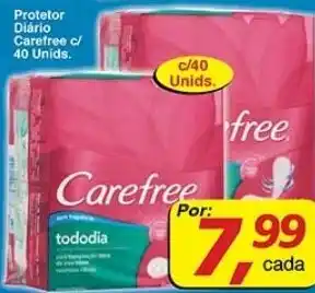 Protetor Diario Carefree c/40 unids.