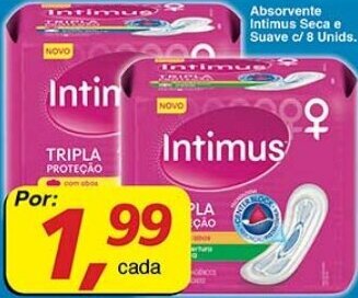Absorvente Intimus Seca & Suave c/8 unids.