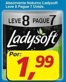 Supermercados Guanabara Absorvente Noturno Ladysoft Leve 8 Pague 7 unids. oferta