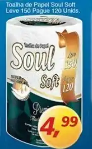 Supermercados Guanabara Toalha de papel Soul Soft Leve 150 pague 120 unids oferta