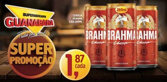 Supermercados Guanabara Cerveja Brahma lata 269ml oferta