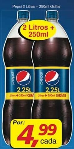 Supermercados Guanabara Pepsi 2L + 250ml Gratis oferta