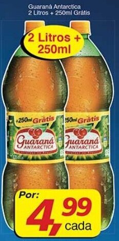 Supermercados Guanabara Guarana Antarctica 2L + 250ml Gratis oferta