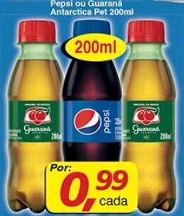 Supermercados Guanabara Pepsi ou Guarana Antarctica pet 200ml oferta