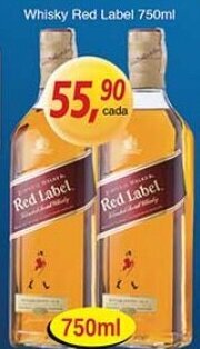 Supermercados Guanabara Whisky Red Label 750ml oferta
